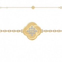 BRACELET 18CM P.OR TREFLE OZ