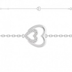 BRACELET ARGENT 925 COEUR