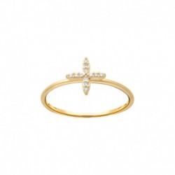 BAGUE P.OR CROIX OXYDE