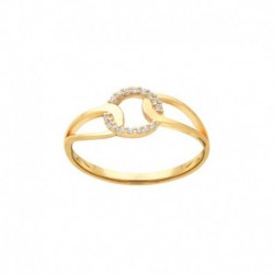 BAGUE PLAQUE OR CERCLE OZ