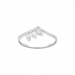 BAGUE ARGENT 3 OXYDES BLANC