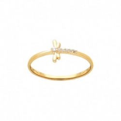 BAGUE P.OR FINE LIBELLULE OZ