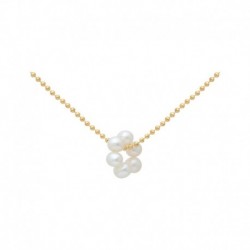 COLLIER 42-45CM COURONNE DE PERLES D EAU DOUCE