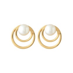 BO P.OR CERCLES ET PERLE D EAU DOUCE 