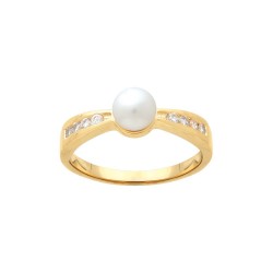 BAGUE P.OR OZ ET PERLE D EAU DOUCE 