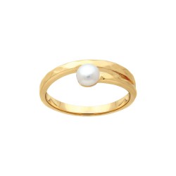 BAGUE P.OR CISELEE PERLE D EAU DOUCE 