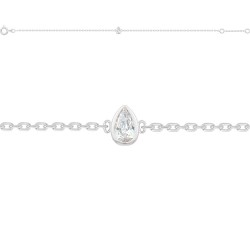 BRACELET 18CM AGT GOUTTE OZ SERTI CLOS 