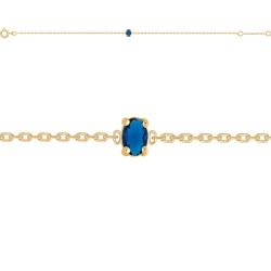 BRACELET P.OR SERTI GRIFFE SAPHIR 