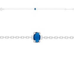 BRACELET ARGENT SERTI GRIFFE SAPHIR 