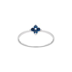 BAGUE AGT PETITE FLEUR OZ SAPHIR 