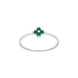 BAGUE AGT PETITE FLEUR OZ VERTS 