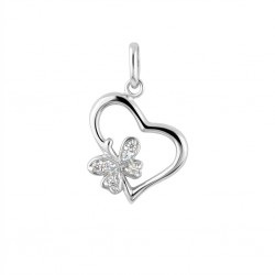 PEND AGT COEUR+4CZ PAPILLON