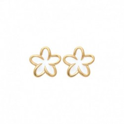 BO P.OR FLEUR DE FRANGIPANIER EMAIL BLANC