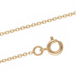Larg. 1,4 mm - lg. 45 cm - Chaîne plaqué or - forcat limée