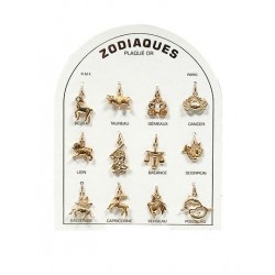DST - PRESENTOIRS 12 ZODIAQUES PL.OR .DECOUPE+SIGNE (REF NOMENCLATURE)