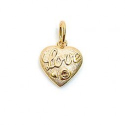 PENDENTIFS PL.OR .COEUR LOVE