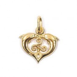 PENDENTIFS PL.OR TRISKEL 2 DAUPHIN
