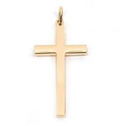 PENDENTIF PL.OR CROIX LATINE