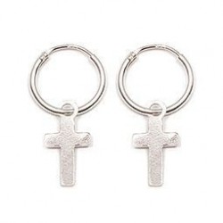 BO OP PEND. ARGT.CREOLE + CROIX