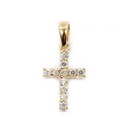 PENDENTIF PL.OR CROIX OZ
