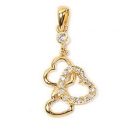 PENDENTIFS PL.OR I.P. 3 COEURS
