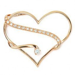 DST-Pendentif plaqué or, pend coeur oz