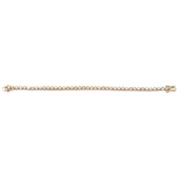 19 cm - les oxydes de zirconium - bracelet plaqué or