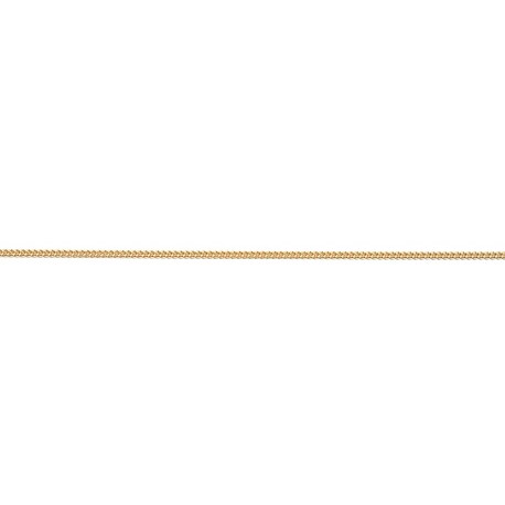 Larg. 1,9 mm - lg. 40 cm - Chaîne plaqué or - gourmette limée