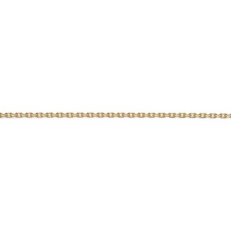 Larg. 2,6 mm - lg. 55 cm - Chaîne plaqué or - forcat limée