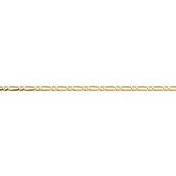 55 cm - 2,9 mm - maille ultra plate alternée - chaîne plaqué or