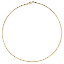 40 cm - maille oméga - collier plaqué or