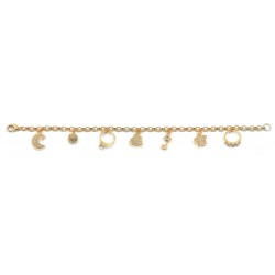 19 cm - les pampilles oz - bracelet plaqué or