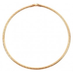 42 cm - maille oméga - collier plaqué or