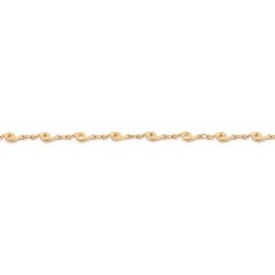 40 cm - maille fantaisie - chaîne plaqué or