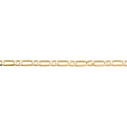 19 cm - 4,8 mm - maille ultra plate alternée - chaîne plaqué or