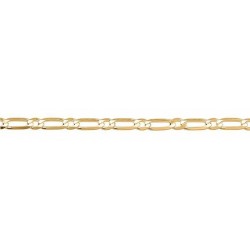 60 cm - 4,8 mm - maille ultra plate alternée - chaîne plaqué or