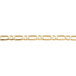 21 cm - 6,7 mm - maille ultra plate alternée - chaîne plaqué or