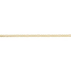 18 cm - 2,9 mm - maille ultra plate alternée - chaîne plaqué or