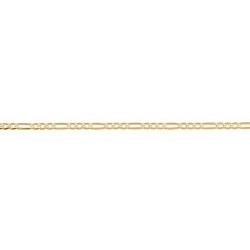 45 cm - 2,9 mm - maille ultra plate alternée - chaîne plaqué or