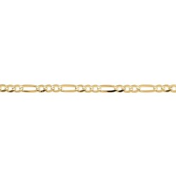 19 cm - 4,8 mm - maille ultra plate alternée - chaîne plaqué or