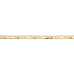 50 cm - 4,8 mm - maille ultra plate alternée - chaîne plaqué or