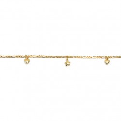 CHAINES CHEVILLES PL.OR PAMPILLES 25CM