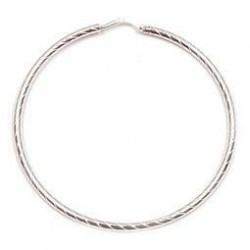 CREOLES AUTRES ARGT .CISELE DIAMANTEE 45MM