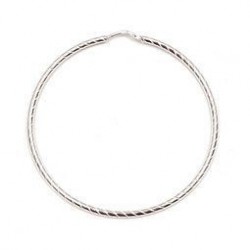 CREOLES AUTRES ARGT .CISELE DIAMANTEE 55MM