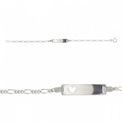 lg. 16 cm - Identité argent - identité Bébé/enfant - poids : 2,4 gr