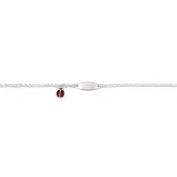 BRACELETS ARGENT .COCCINELLE ROUGE+NOIR