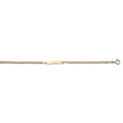 GOURMETTES PL.OR MARINE DIAMANTEE IDENTITE BEBE 18CM