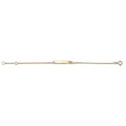 lg. 14 cm - Identité plaqué or - identité Bébé/enfant
