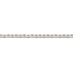 50 cm - 4,0 mm - maille marine battue - chaîne argent