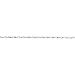 45 cm - maille hearing bone - chaîne argent